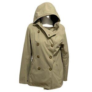 Royal Robbins Womens Hooded Trench Coat S Beige